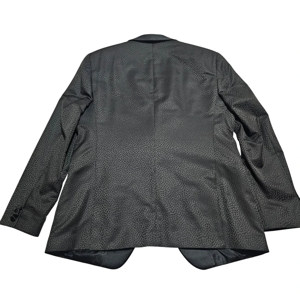 Sand Copenhagen Red Carpet Black Snakeskin Jacquard Tuxedo Jacket 110/44R NWOT